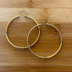 Gold plated hoop earrings